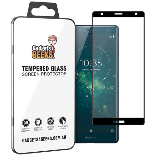 3D Curved Tempered Glass Screen Protector for Sony Xperia XZ2 - Black